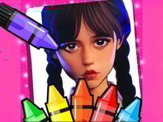 Coloring Book: Wednesday Addams Dancing