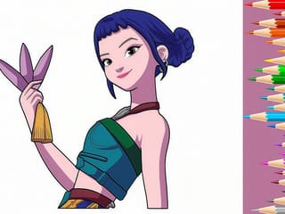 Coloring Book: Zoey Kpop Demon Hunters